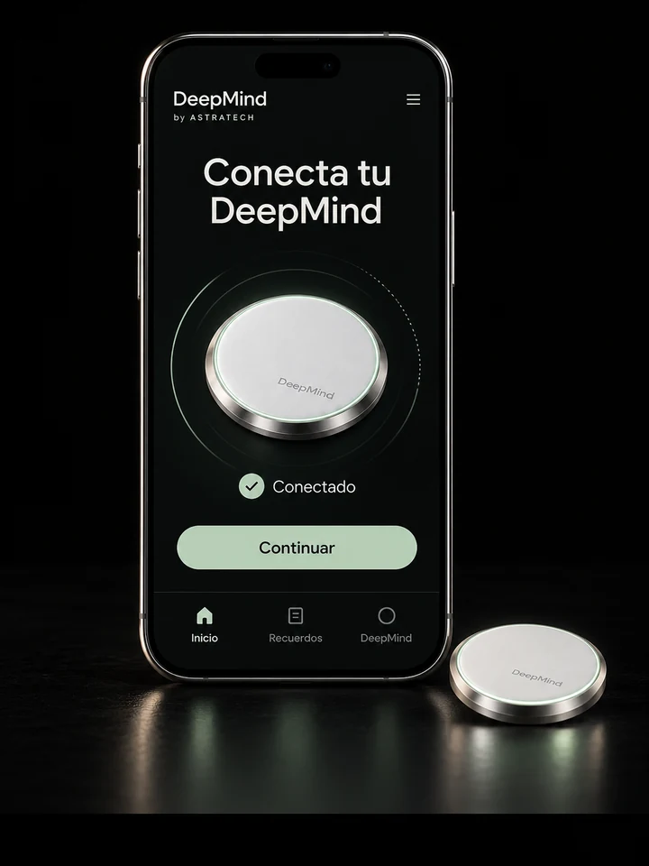 Conexión de DeepMind con la aplicación en un teléfono.